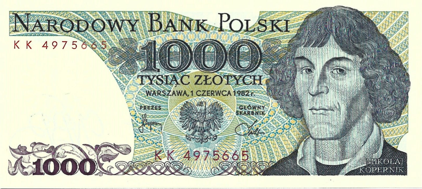 1 000 Złotych 1982 - UNC