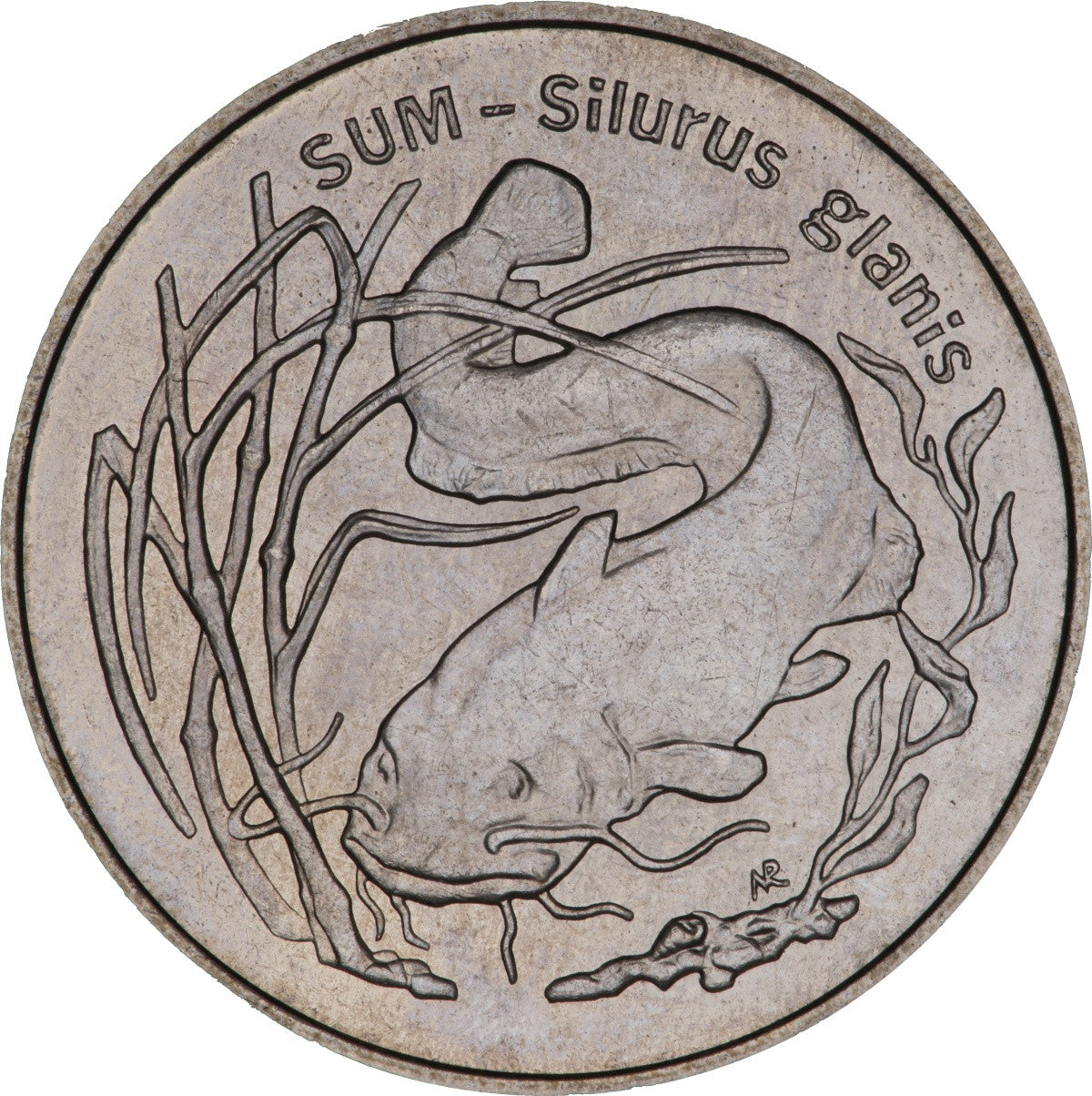2 zł 1995 - Zwierzęta świata: Sum (łac- Silurus glanis)