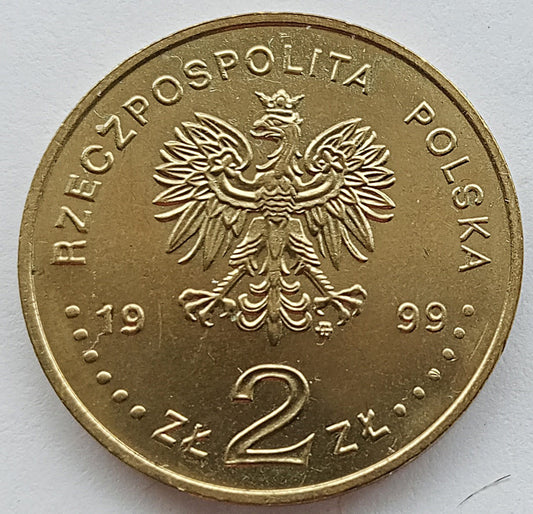 2 zł 1999 - 150. rocznica śmierci Juliusza Słowackiego (1809 - 1849)