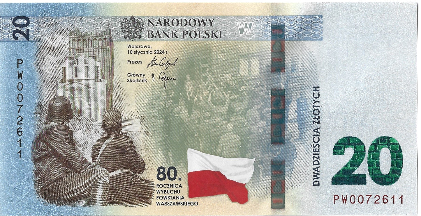 20 Złotych 2024 - UNC