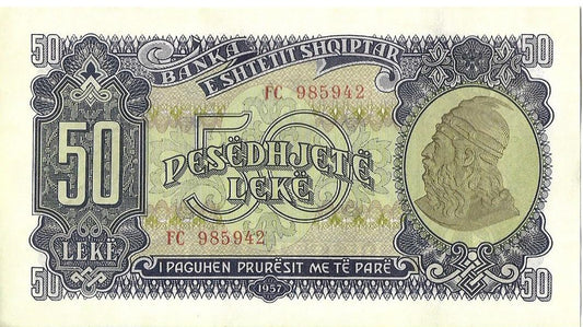 Albania 50 Lek 1957 - UNC
