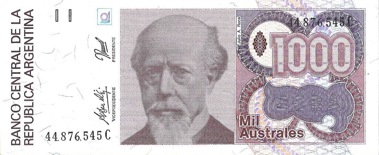 Argentyna 1 000 Austral 1990 - UNC