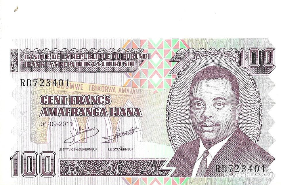 Burundi 100 Franków 2011 - UNC