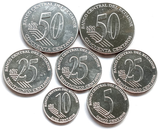 Ekwador Zestaw monet różne Centavo 2023