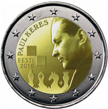 Estonia 2 euro 2016 Setna rocznica urodzin Paula Keresa