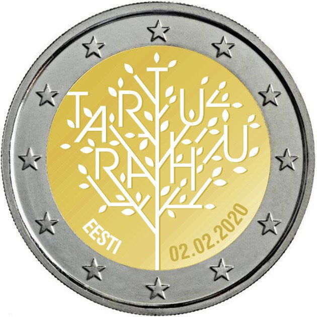 Estonia 2 euro 2020 100-lecie podpisania traktatu pokojowego w Tartu