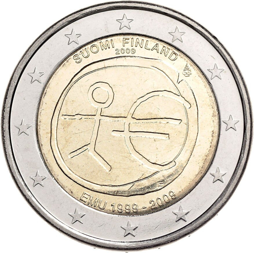 Finlandia 2 euro 2009 10-lecie wprowadzenia systemu euro (Finlandia)