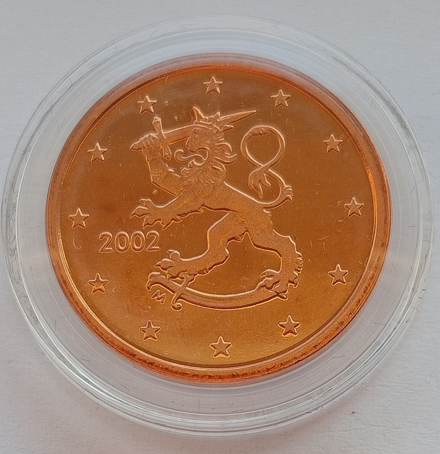 Finlandia 5 Euro Centy 2002 Lew heraldyczny herbu Finlandii