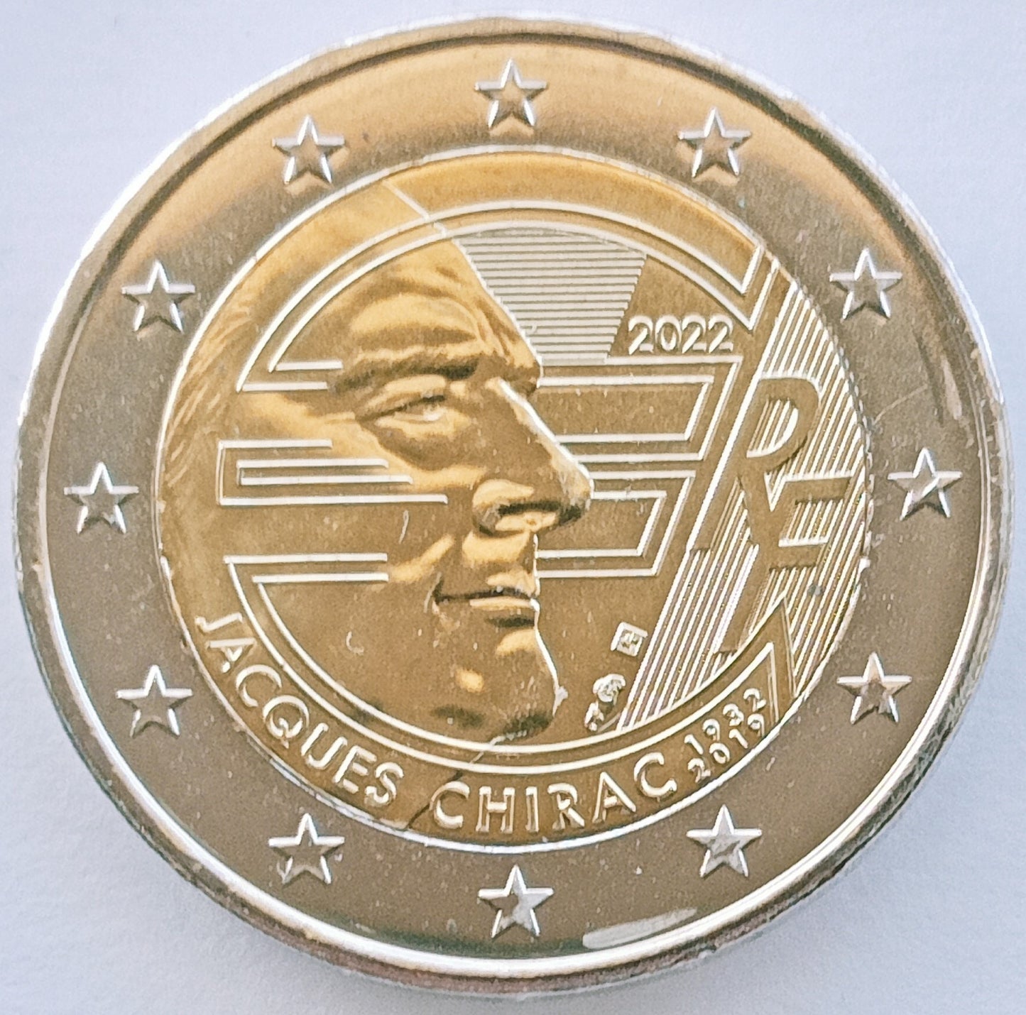 Francja 2 euro 2022 Jacques Chirac