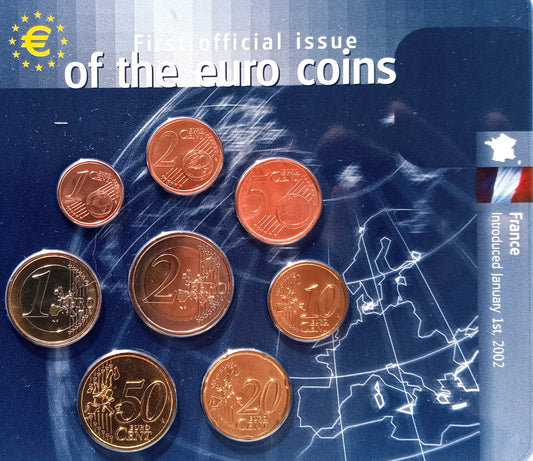 Francja zestaw monet 1 cent do 2 euro