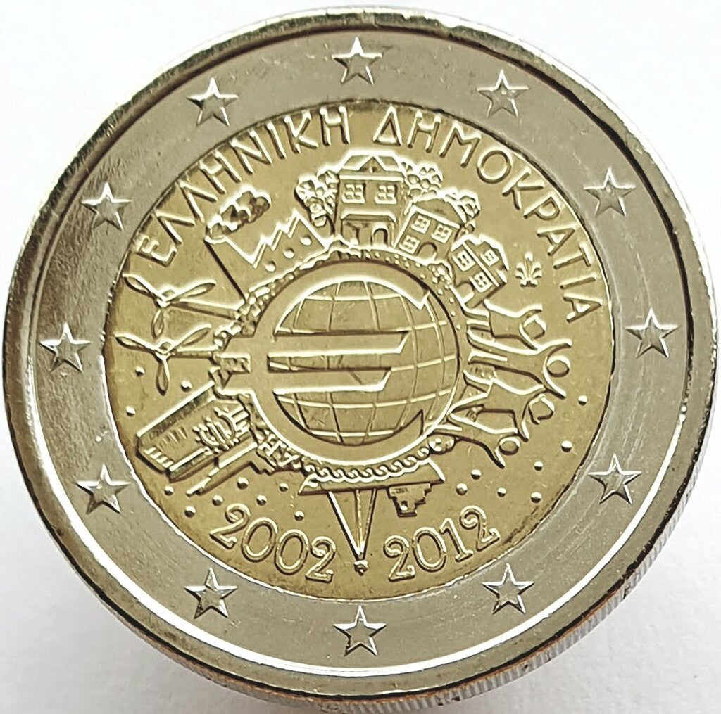 Grecja 2 euro 2012 10-lecie banknotów i monet euro (Grecja)