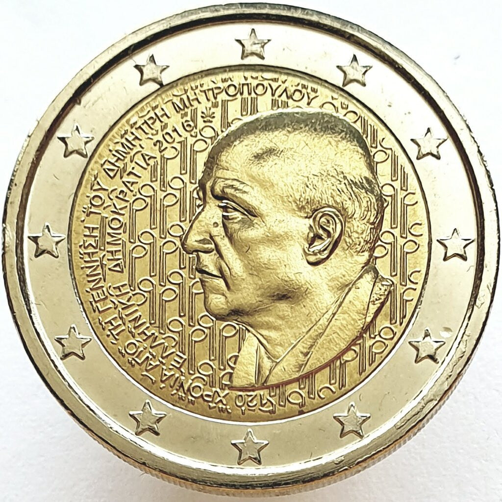 Grecja 2 euro 2016 10 rocznica urodzin kompozytora Dimitriego Mitrópoulosa