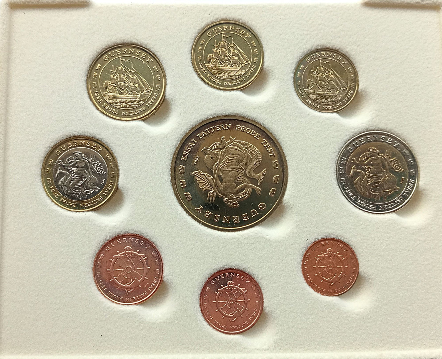 Guernsey zestaw euro i eurocent (wzór) 2004