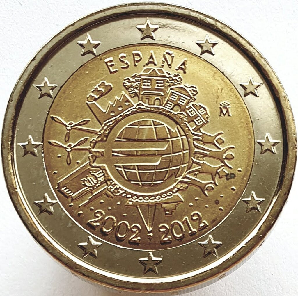 Hiszpania 2 euro 2012 10-lecie banknotów i monet euro (Hiszpania)
