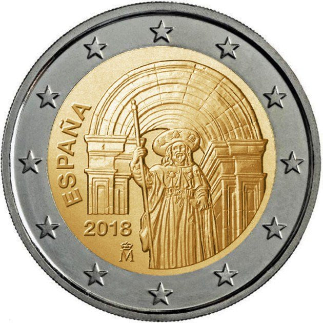 Hiszpania 2 euro 2018 UNESCO - Santiago de Compostela