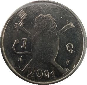 Holandia 1 Gulden 2001 Dziecięcy rysunek - Lew