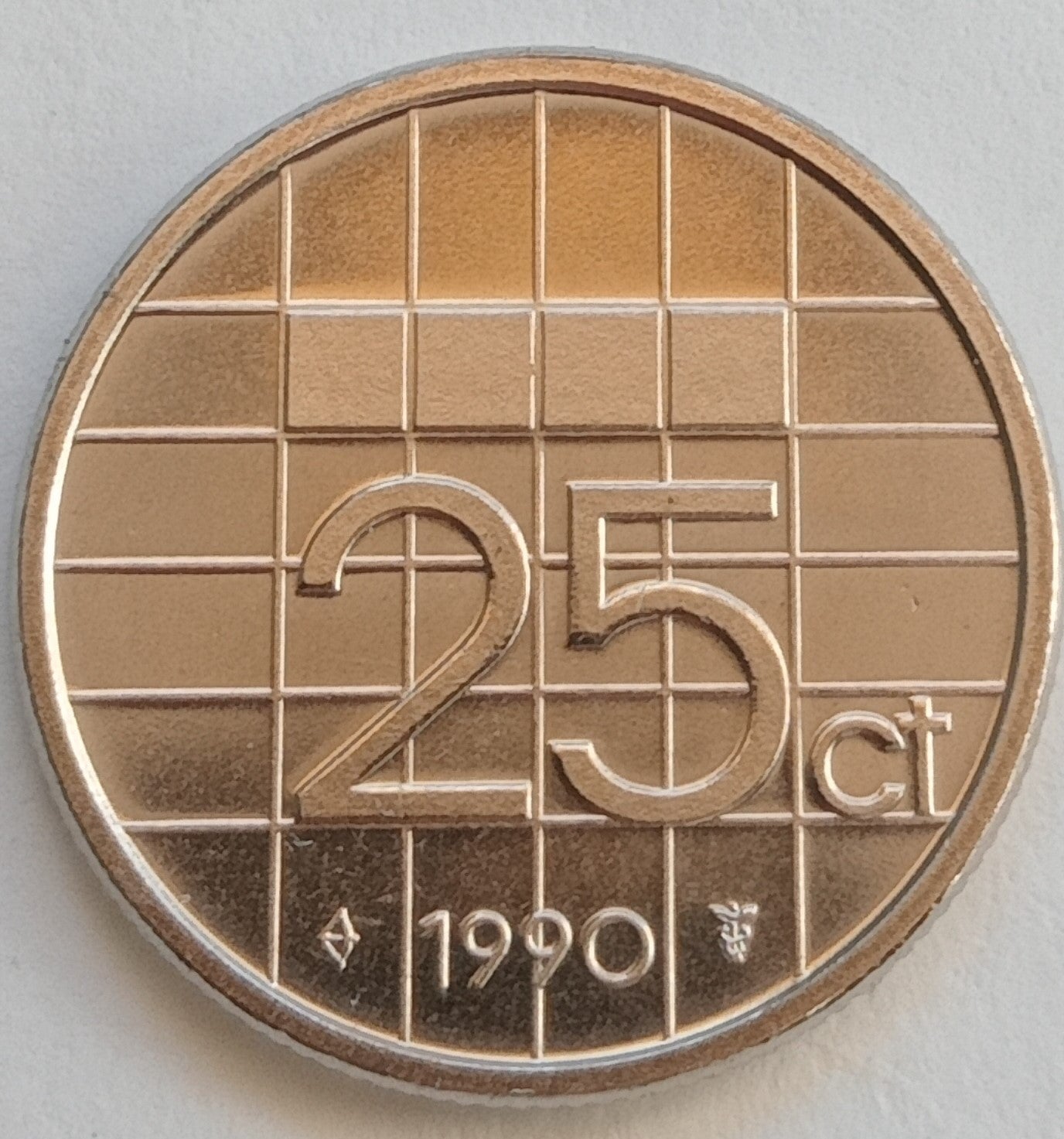 Holandia 25 Cent 1990