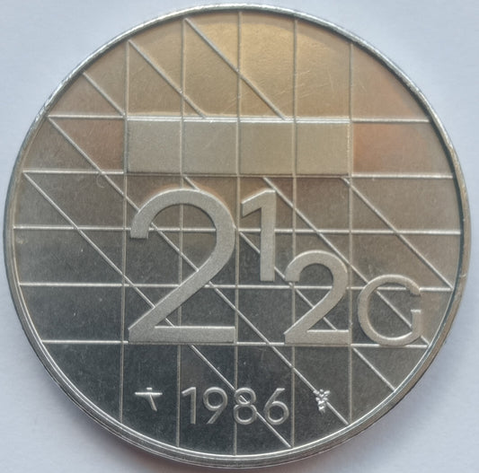 Holandia 2,5 Gulden 1986