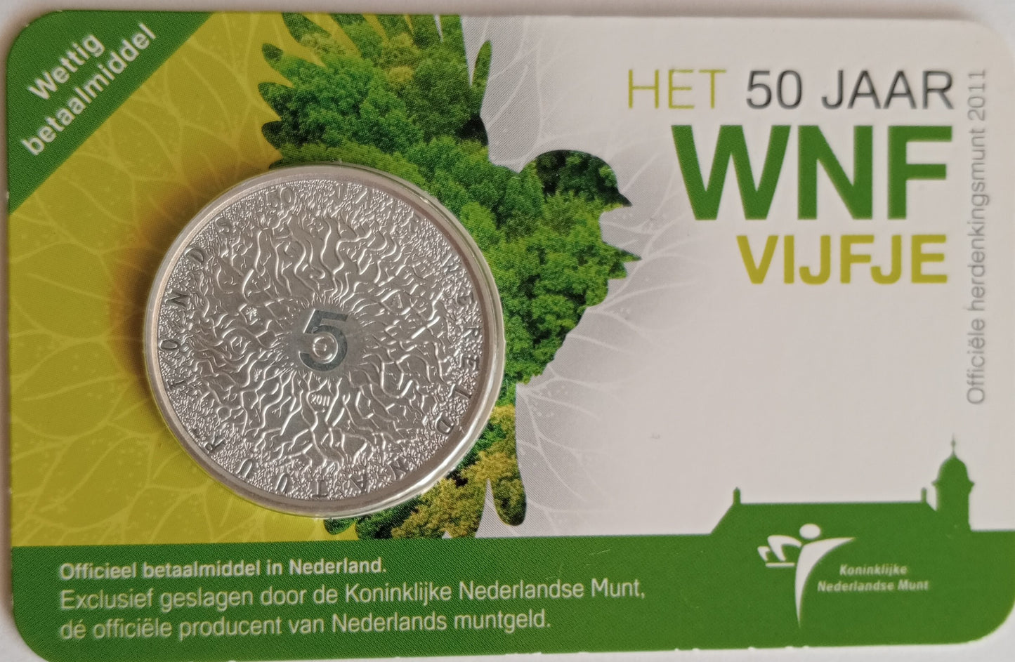 Holandia 5 Euro 2011 50 rocznica - WWF