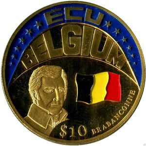 Liberia 10 Dolarów 2001 ECU - Belgia