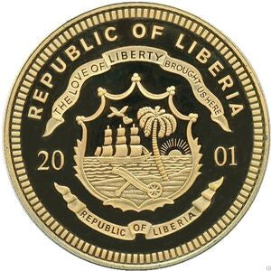 Liberia 10 Dolarów 2001 ECU - Holandia