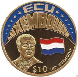 Liberia 10 Dolarów 2001 ECU- Luksemburg