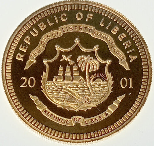 Liberia 10 Dolarów 2001 Jacqueline Bouvier Kennedy