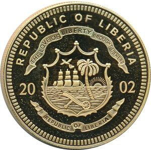 Liberia 10 Dolarów 2002 ECU - Niemcy