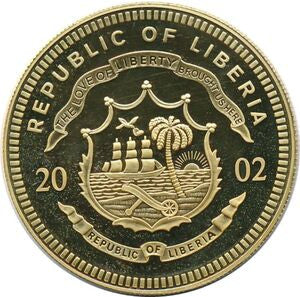 Liberia 10 Dolarów 2002 ECU - Zjednoczone Królestwo