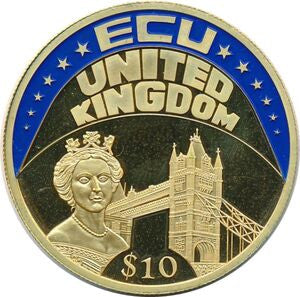 Liberia 10 Dolarów 2002 ECU - Zjednoczone Królestwo