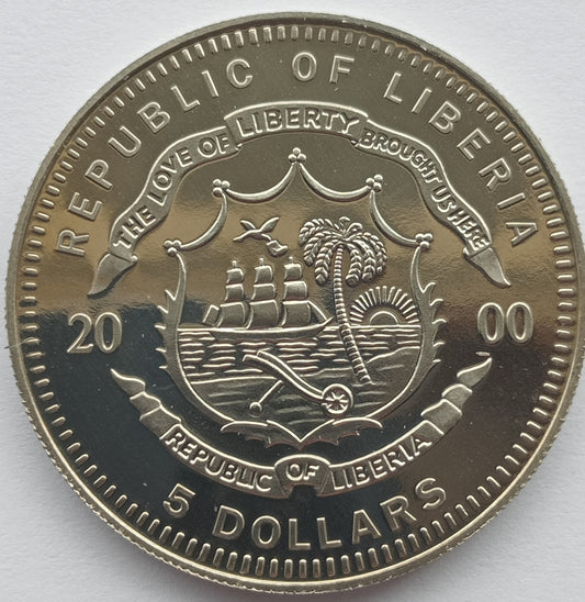 Liberia 5 Dolarów 2000