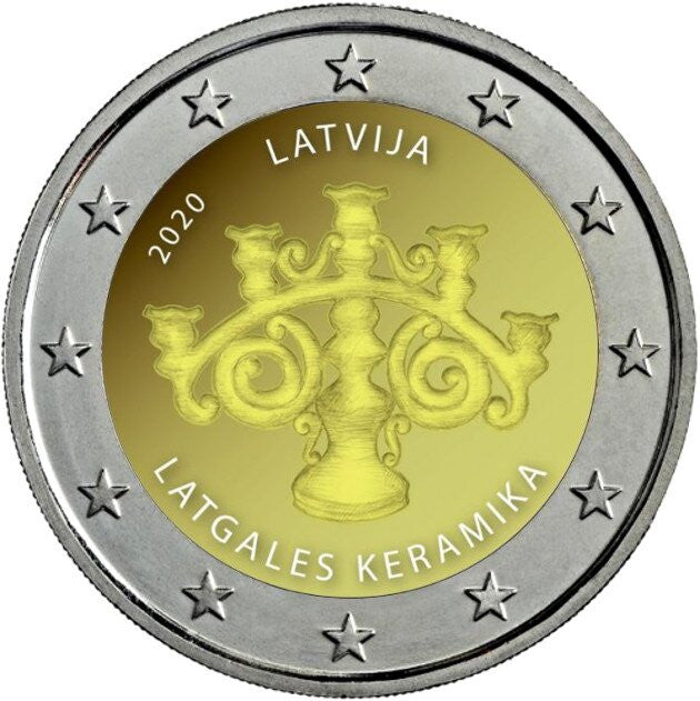 Łotwa 2 euro 2020 Ceramika łatgalska