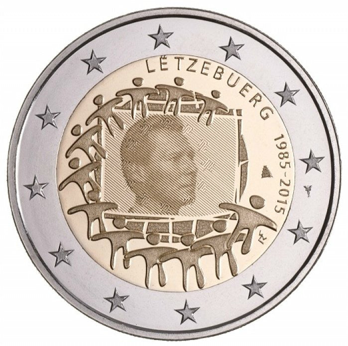 Luksemburg 2 euro 2015 30-lecie istnienia flagi europejskiej (Luksemburg)