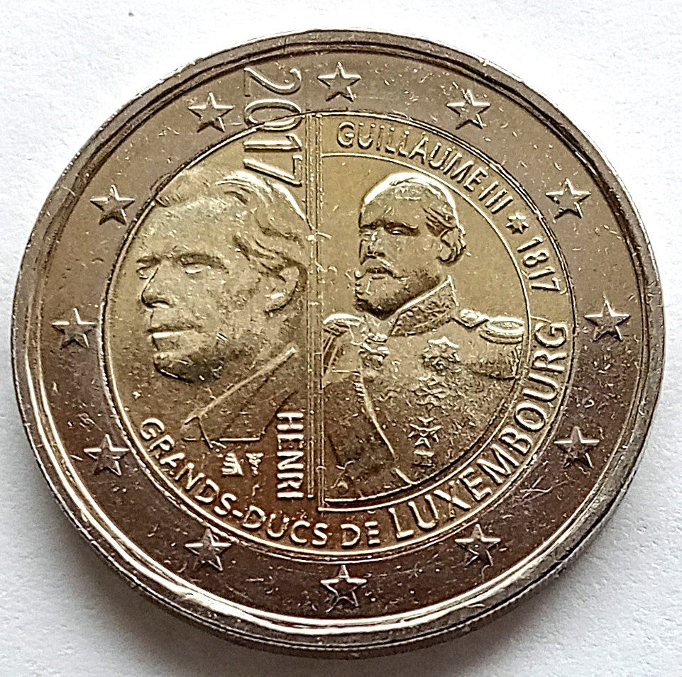 Luksemburg 2 euro 2017 200 rocznica urodzin Wilhelma III Holenderskiego