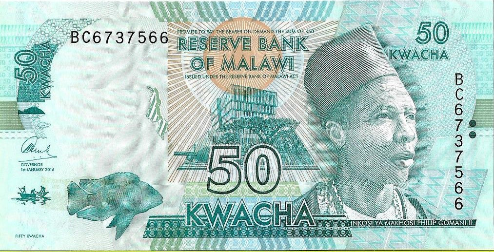 Malawi 50 Kwacha 2016 - UNC