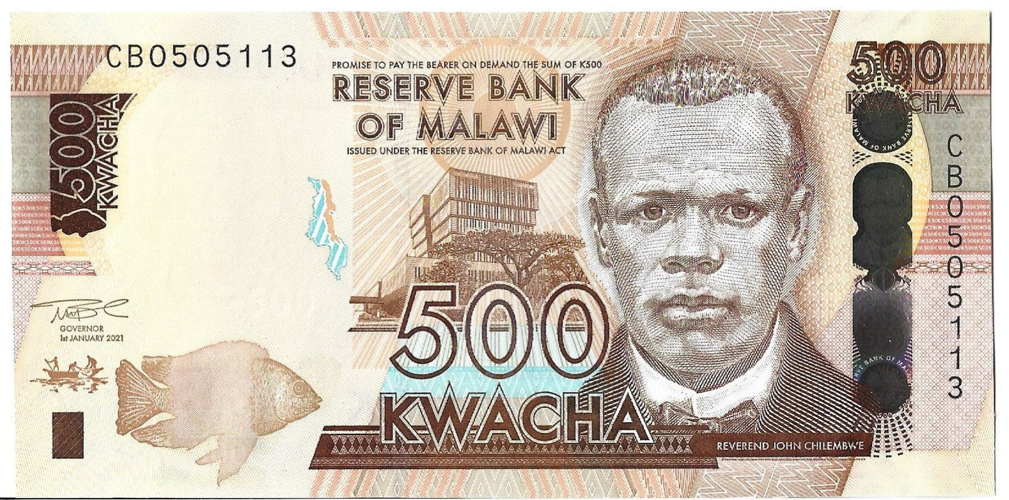 Malawi 500 Kwacha 2021 - UNC