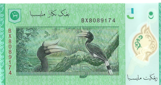 Malezja 5 Ringgit 2011 - UNC
