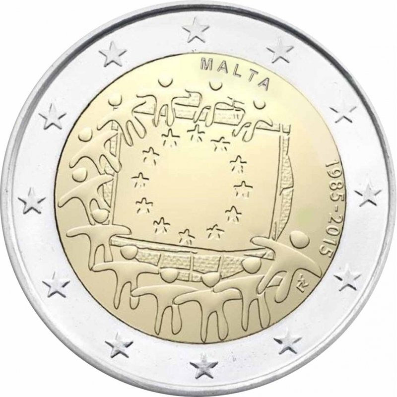 Malta 2 euro 2015 30-lecie istnienia flagi europejskiej (Malta)