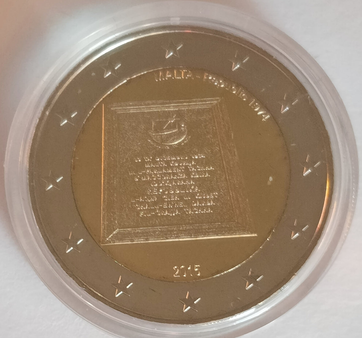 Malta 2 euro 2015 Proklamowanie Republiki Malty w 1974 roku