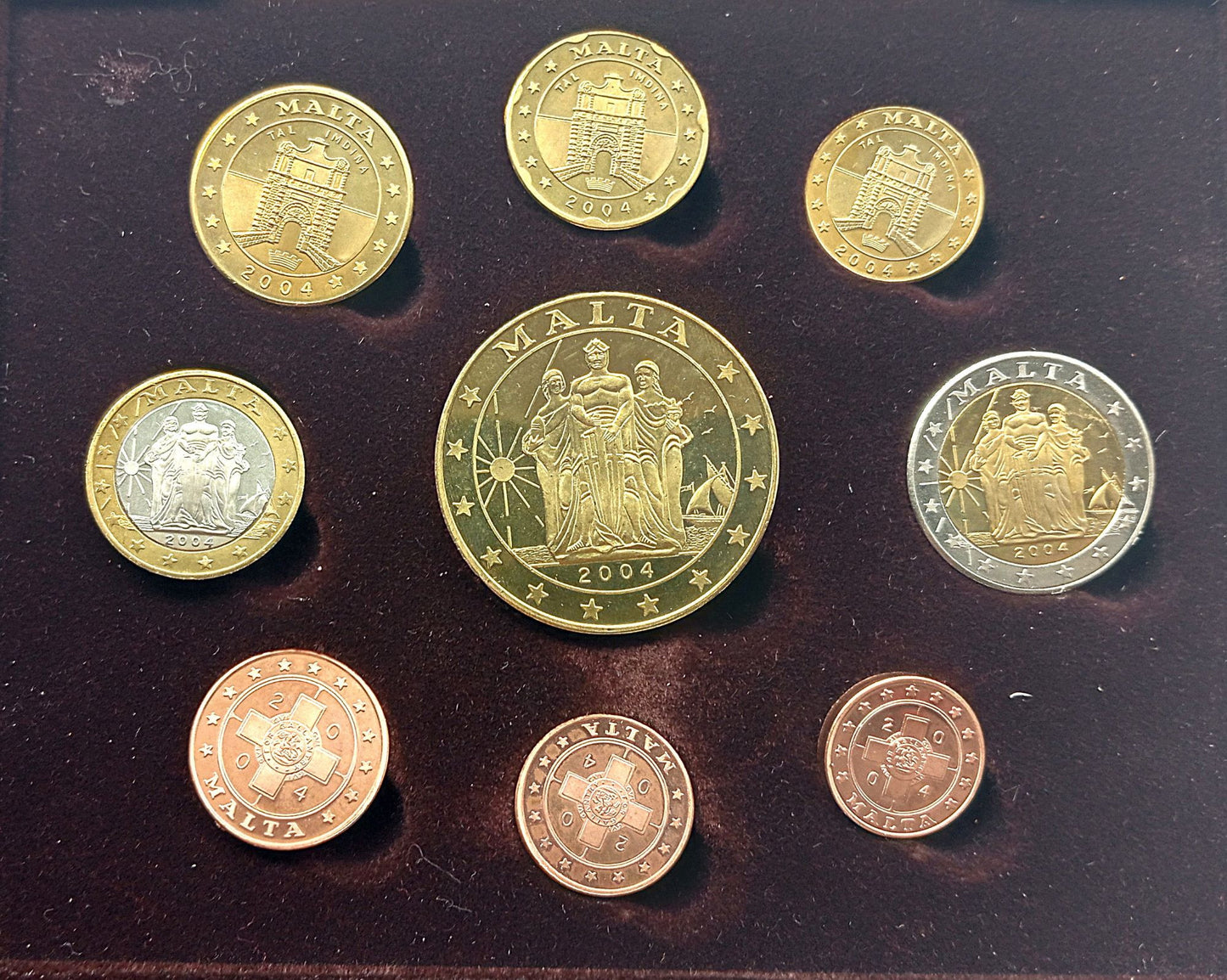 Malta zestaw euro i eurocent (wzór) 2004