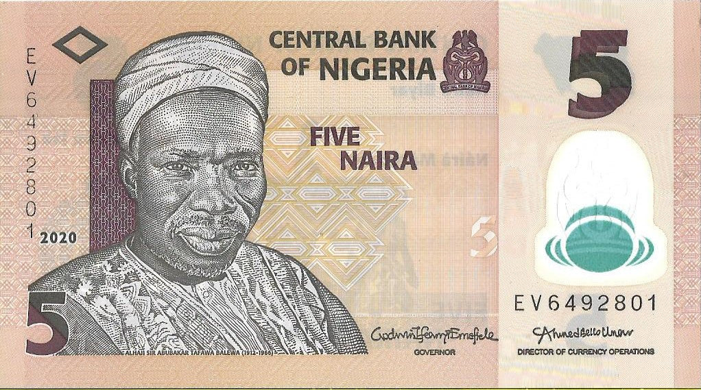 Nigeria 5 Naria 2020 - UNC