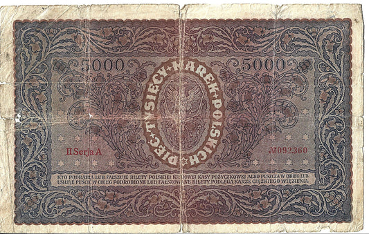 Polska 5000 Marek polskich 1920 - G