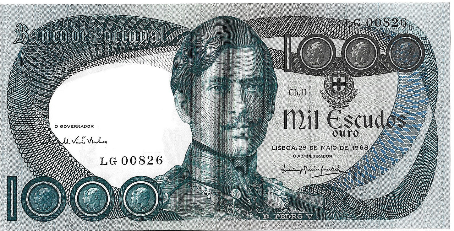 Portugalia 1000 Escudo 1968 - UNC
