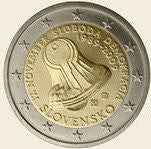 Słowacja 2 euro 2009 20 rocznica 17 listopada 1989
