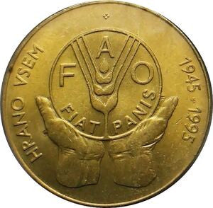 Słowenia 5 Tolarów 1995 50. rocznica powstania F.A.O.