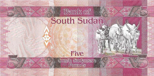 Sudan Południowy 5 Funtów 2011 - UNC