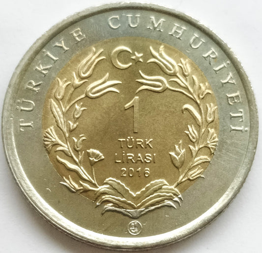 Turcja 1 Lira 2016 Skoczek pięciopalczasty