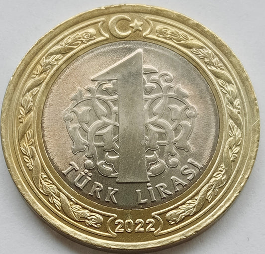 Turcja 1 Lira 2022 Most Çanakkale z 1915 r.