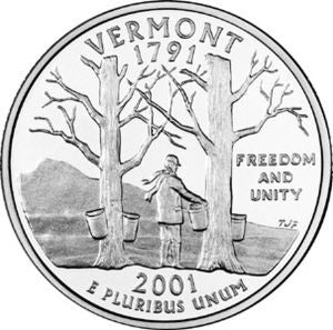USA 25 centów / ćwiartka 2001 Vermont