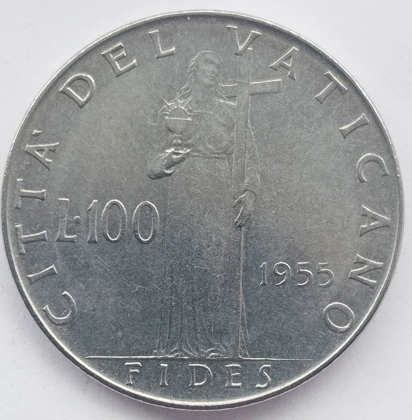 Watykan 100 Lirów 1955